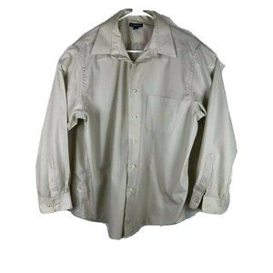 Mens CROFT & BARROW LONG SLEEVE BUTTON FRONT CASUAL  SHIRT SIZE LARGE A3